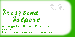 krisztina holpert business card